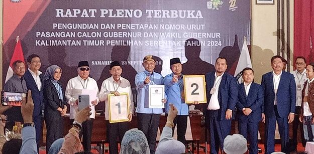 KPU Tetapkan Nomor Urut Paslon Gubernur